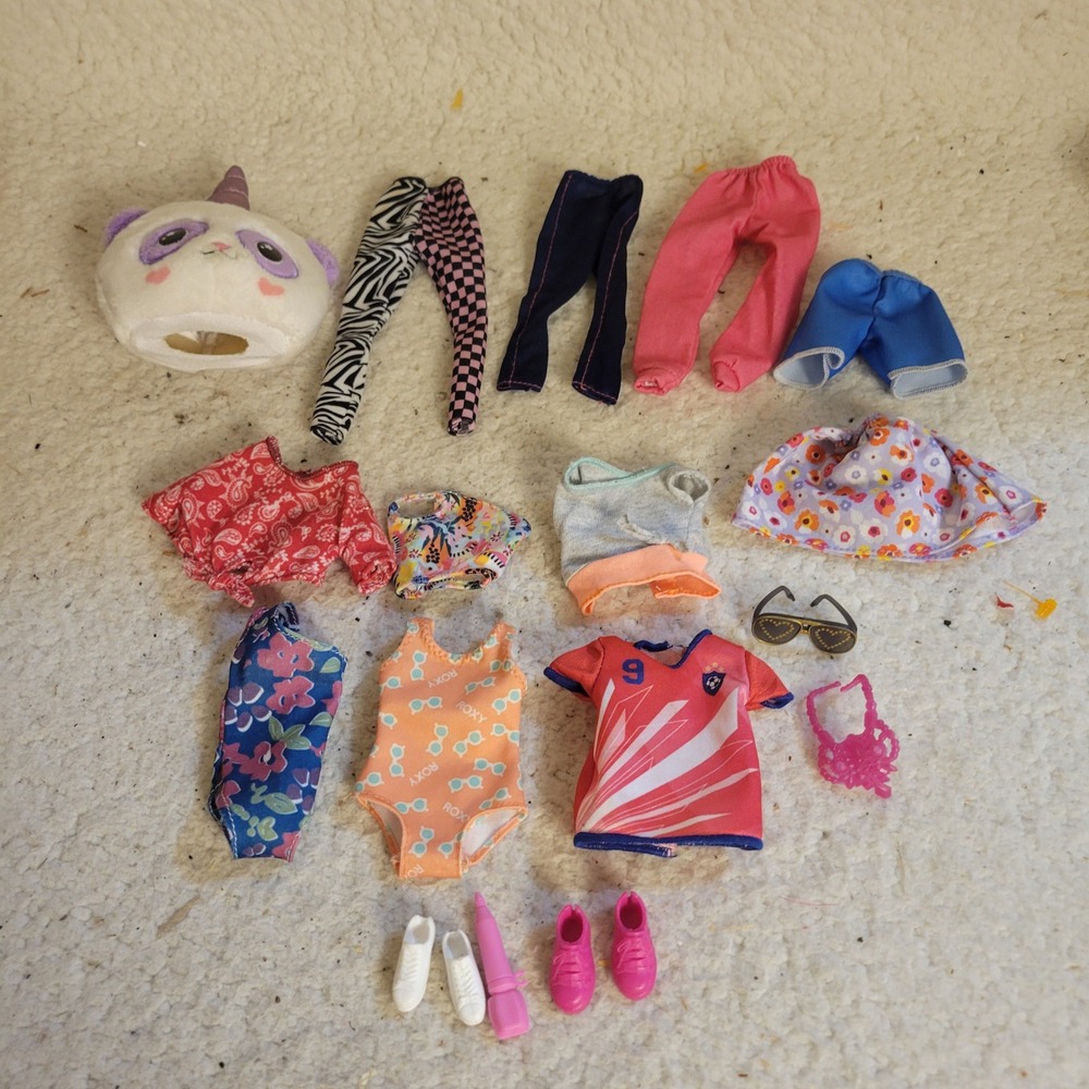 Barbie Fashion Doll Clothes Lot 18pc Roxy Swimsuit Panda Reveal Multi Excellent - Picture 8 of 8
